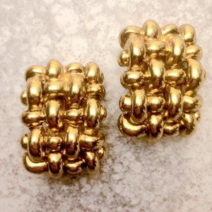 Erwin Pearl Designer Gold Plated Clip Earrings